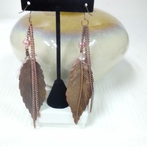 Jewelry - NWT Pink Feather Earring Jewelry - NWT Pink Feather Earring